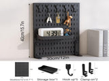 CARLA HOME Desk Pegboard Organizer Kit with Hooks, Tray & Mount Ideal for Office, Gaming Setup & LSB-36278