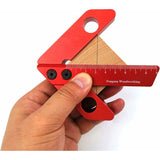 Woodworking Measuring Tool, Line Gauge Center, 45/90 Degree Right Angle Line Gauge Carpenter Ruler V1188-MS-227-2238