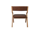 Levede 2x Dining Chairs Foldable PU Brown CH1099-2-TAN