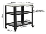 Levede Outdoor Kitchen Cart Mobile BBQ Grill Trolley Stainless Steel Prep Table ST1018-BK-AU