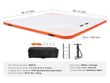 Inflatable Floating Dock, 7 x 7FT Inflatable Dock Platform, Non-Slip Water Floating Dock Mat with V952-CQFT7X7FTBJHTBHI7V0