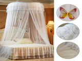 Breathable Round Canopy Lace Princess Style Mosquito Net Bed Curtain Netting V1294-YM0901-JY25278-02