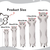 Long Cat Plush Pillow Cat Plush Toy PP Fabric Pillow Soft Cat Pillow Cat-Themed - Pink - Size 51.2 V1107-115-50779-PNK5