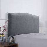 Velvet Bed Headboard Cover for Queen King Full Size, Stretch Headboard Slipcover Soft Dustproof V1192-AZ-W-3402
