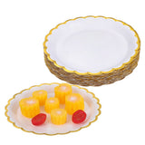 Floral Disposable Paper Plates for Parties, Large Capacity, Elegant Design, Perfect for Events and V1192-AZ-W-32553