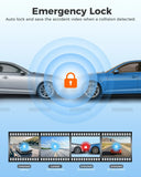 4K Dual Dash Cam Black with 5G WiFi, GPS, Front and Rear, 24H Parking Mode, Free 64GB SD Card V178-59109