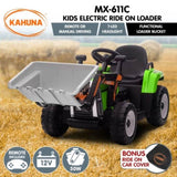 Kahuna MX-611C Kids Electric Ride On Car Tractor Digger Loader Grey CAR-T611C-GNGY