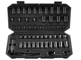 1/4" Drive Impact Socket Set, 55 Piece Deep & Shallow Socket Set SAE 5/32"-9/16" and Metric 4-15mm, V952-CJTTZJ1CRV551UAHSV0