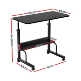 Artiss Laptop Desk Portable Sit Stand Desks Height Adjustable Workstation 80CM LA-DESK-C-80-T-BK