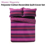 Apartmento Miami Magenta Reversible Polyester Cotton Quilt Cover Set King V442-INT-QUILTCS-MIAMI-MAGENTA-KI