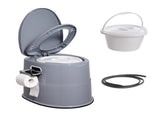 Portable Toilet for Camping, Porta Potty with 5L Detachable Inner Bucket & Removable Paper Holder, V952-MTSBXSMT300BBWUTFV0