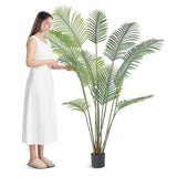 Artificial Palm Tree, 1.8mTall Faux Plant, Secure PE Material & Anti-Tip Tilt Protection V952-RZRDZW6FT1BLLKB97V0