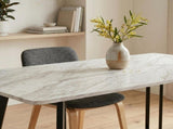 Rectangular Marble-Effect Table V264-DNT-413C-WHE-17M