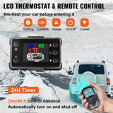 5KW Diesel Air Heater 10L Tank Diesel Heater 12V Diesel Parking Heater Muffler with LCD Thermostat V952-ZCJRQ12V5KW51JT01V0