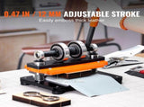 Leather Cutting Machine, 7.1 x 3.9 in Embossing Plate Manual Die Cutter, 0.47 in Pressure Stroke V952-SDSLPGYHJ18XT44PEV0