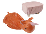 Cute Animal Footstool with Soft Padded Cushion and Prevent Slip Feet Small Footrest Stools for Kids V1294-YM0703-3116230004214