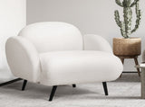 Levede Sofa Chair Fleece Upholstered Single White SF1009-BG