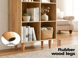Artiss Bookshelf Bookcase 4 Tiers LEOR Pine FURNI-Q-BSHELF-05-WD