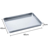 SOGA 2X Aluminium Oven Baking Pan Cooking Tray for Baker Gastronorm 60*40*5cm GASTRONORMPLATE6040X2