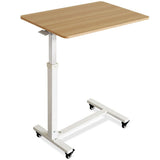 EQUIPMED Overbed Table with Gas Lift, 15kg Load, Steel Frame, 78-107cm Adjustable Height, Lockable V219-ALFOBTEQ84WA