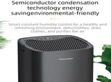White Mini Quiet Dehumidifier for Bedroom - 1000ml Water Tank Portable Home Moisture Absorber with V888-ELOSUNG53371