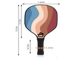 Lightweight 9-Ply Hard Basswood Pickleball Paddle Set with Curved Stripes Design - 2 Durable Paddles V888-ELOSUNG52109