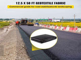 Geotextile Fabric, 3.8 x 15.2 m 3.5oz Woven PP Driveway Drain Cloth with 600lbs Tensile Strength, V952-BZTGB125X50PE01SYV0
