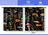 Bohemian Flower Kitchen Curtains - Bohemian Mushroom Retro Plant Flower Coffee Shop Bathroom Small V1370-AZ4-16617