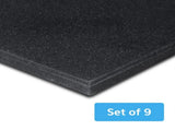 CORTEX 15mm Commercial Bevelled Edge Rubber Gym Tile Mat - Set of 9 V572-MATGYM15-SET9