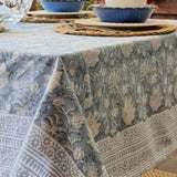 Rectangle Tablecloth Table Cover Flower Pattern Dining Table Cloth - Hamptons Blue V563-0080