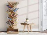 Artiss Tree Bookshelf 9 Tiers - ECHO Oak FURNI-E-SHELF-9T-NT