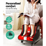 Livemor Foot Massager Massagers Shiatsu Electric Roller Ankle Calf Leg Kneading Red FOOT-MASSAGE-LF03-RD