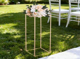 Wedding Flower Stand, 10PCS 80cm Column Flower Stand, Floral Stands with Hidden Screw, Rectangular V952-HLHJLFT10J80Y446M001V0