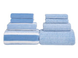 Clearance 8 Pack Plush Absorbent 100% Cotton Bath Towel Set, 2 Bath Towels 4 Hand Towels 2 V1189-WXFWAL-20260319-00311