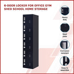 6-Door Locker for Office Gym Shed School Home Storage V63-832741