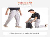 FR Pants for Men, 100% Cotton, Flame-Resistant Cargo Pants with Multi-Pockets and Elastic Waist, V952-HJZRKZCMHSMM3TPT8001V0