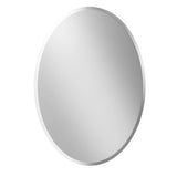 Beveled Edge Oval Wall Mirror, Frameless Decorative Glass Mirror for Bathroom, Living Room, V767-YSJ-XB161-37