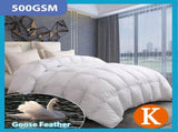Goose Feather Down Quilt 500 GSM Duvet Doonas King240x210cm V201-W12782670