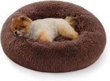 Calming Donut Cat Bed - Fluffy Plush Round Pet Bed, Suitable for Indoor Cats and Small Dogs, V1106-HYSC005