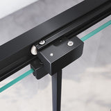40mm Adjustable Contemporary Corner Sliding Black Shower Screen 90x92cm V63-849101