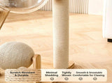 Rubber Wood & Acrylic Cat Tree V1408-W4