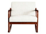 Artiss Rocking Armchair Nursing Chair Corduroy Beige UPHO-E-ARM-01-COR-BG