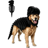 Dinosaur Costume For Dogs, Soft Plush T-Rex Skeleton Halloween Dinosaur Pillow Costume for Dogs V1366-AZ2-W-18313
