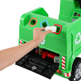 Rigo Kids Ride On Car Garbage Truck Police Light 12V Electric Toys Cars Green RCAR-C-POLICE-TRUCK-12V-GN