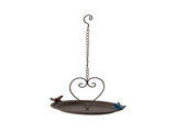 Hanging Birdfeeder w Heart & Colourful Birds 42cm V637-06980BRD