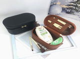 Brown Elegant PU Leather Makeup & Toiletry Bag - Large Capacity Travel Cosmetic Organizer with Brush V888-ELOSUNG27381