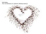 Heart Shaped Wreath Sprig Valentine's Day Wreath Wall Mounted Front Door Flower Wreath V1294-YM0718-211106LS04-1