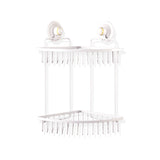 Double Corner Shelf Removable Suction WHITE V274-HA-KL-23743-W
