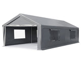 Instahut 3x6m Carports Canopy Tent Portable Garage Outdoor Steel Shelter Grey CAPT-WALL-3X6-GY