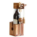 Brainteaser wine bottle mystery lock puzzle- open the lock before you can have a drink! Great party V277-BWBMLP